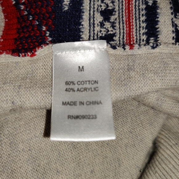 ON THE BYAS Wolf Long Sleeve Light Weight Crewneck Sweater M - Picture 4 of 4